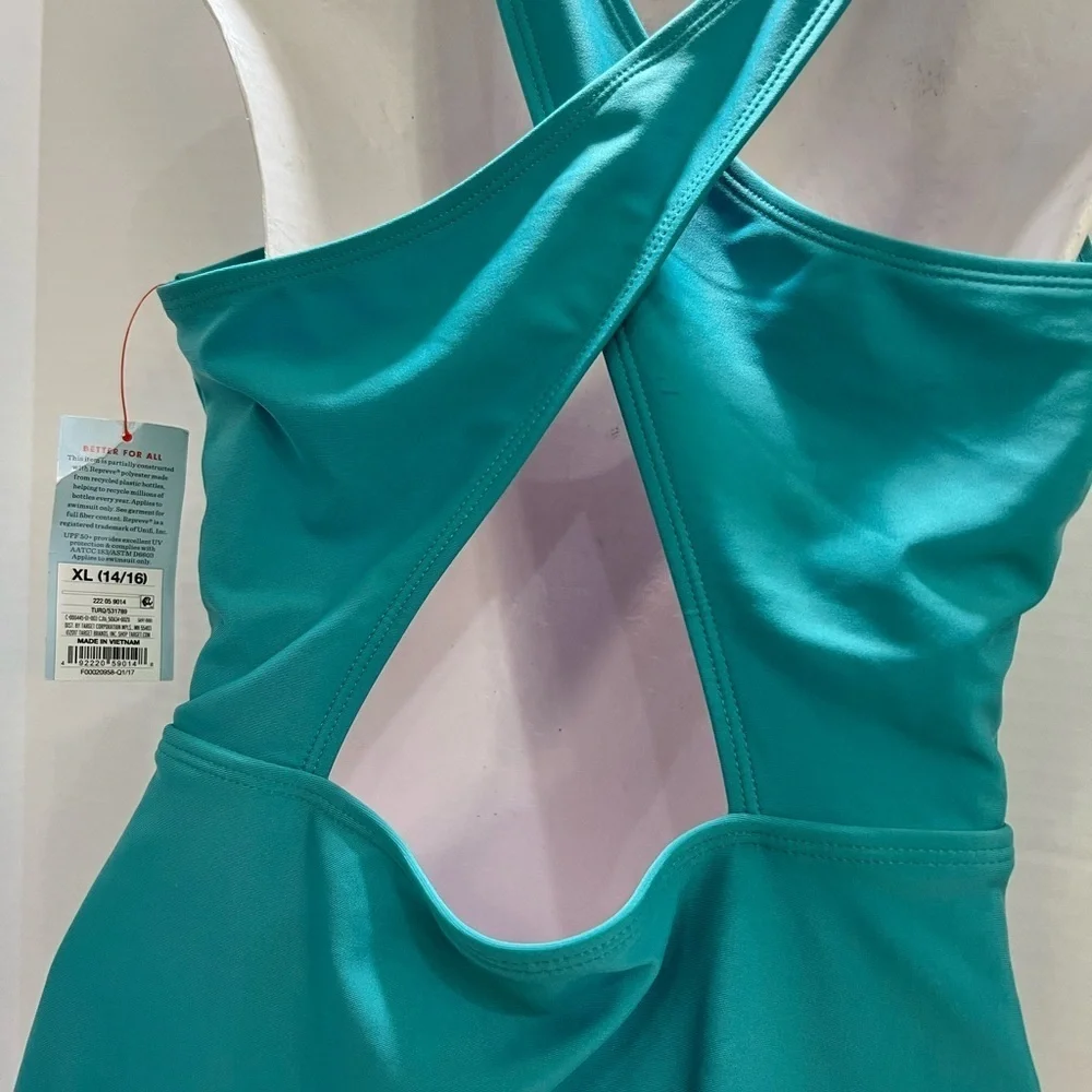Cat & Jack Kids Mermaid Party Swimsuit - Teal and Purple